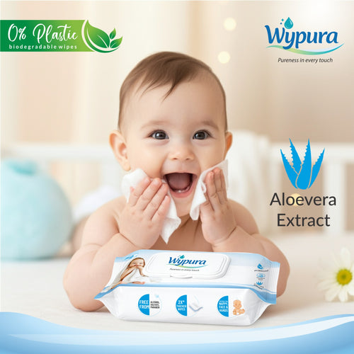 Wypura Ultra Soft Wipes – Clean, Care & Comfort in Every Swipe (pack of 1 with lid )